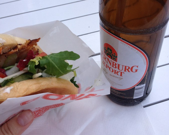 Lunch time kebab and bevvie