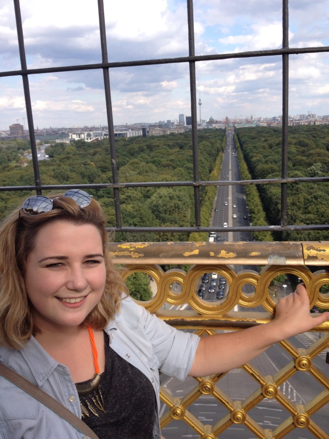 At the top of the Victory Column